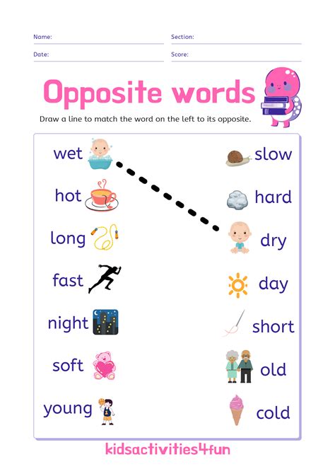 Free Learning Basic Opposite Words Worksheet Kindergarten Worksheets Opposites Worksheets Kindergarten - Opposites Worksheets Kindergarten