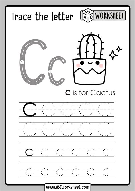 Free Letter C Tracing Worksheets Nature Inspired Learning Letter C Tracing Page - Letter C Tracing Page