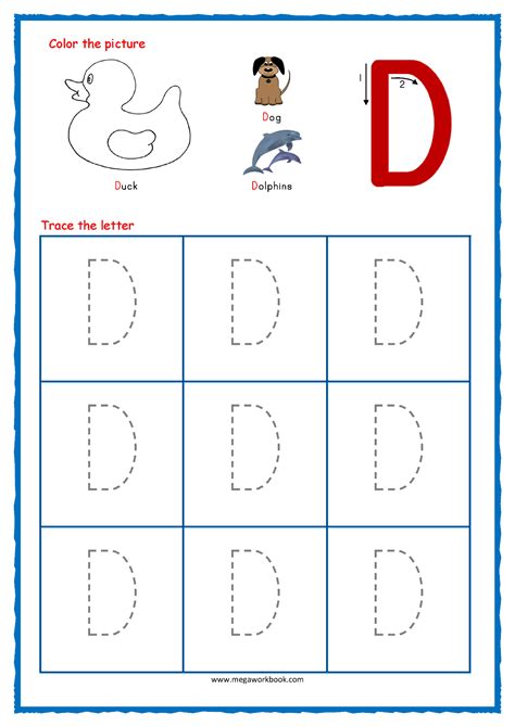 Free Letter D Tracing Worksheets Nature Inspired Learning Letter D Practice Sheet - Letter D Practice Sheet
