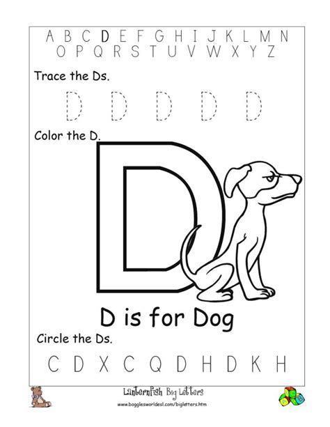 Free Letter D Worksheets For Kindergarten Active Little Letter D Kindergarten Worksheet - Letter D Kindergarten Worksheet