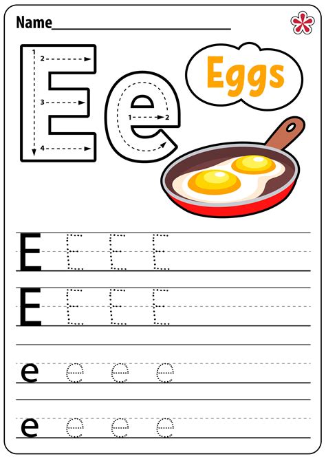Free Letter E Worksheets For Kids Ashley Yeo Letter E Print Out - Letter E Print Out