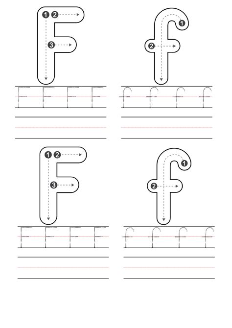 Free Letter F Worksheets For Preschool The Hollydog Letter F Tracing Sheets - Letter F Tracing Sheets