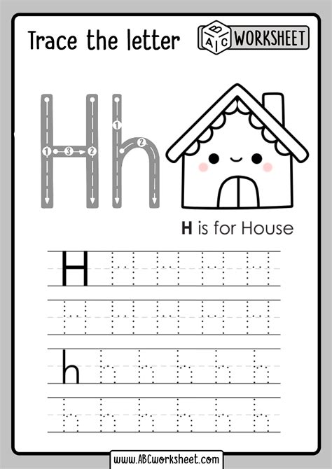 Free Letter H Tracing Worksheets Easy Print The Letter H Worksheet - The Letter H Worksheet