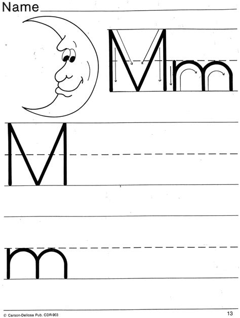 Free Letter M Writing Practice Worksheet Kindergarten Worksheets Letter M Writing Worksheet - Letter M Writing Worksheet