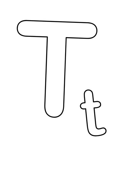 Free Letter T Coloring Page Printable For Preschoolers Coloring Page Letter T - Coloring Page Letter T