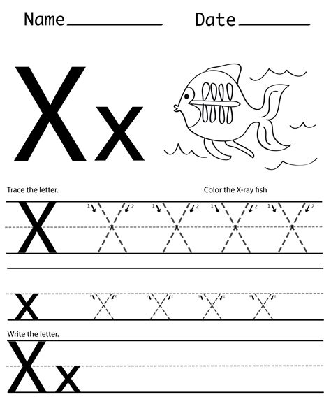 Free Letter X Worksheets For Preschool Amp Kindergarten Letter X Worksheets For Kindergarten - Letter X Worksheets For Kindergarten
