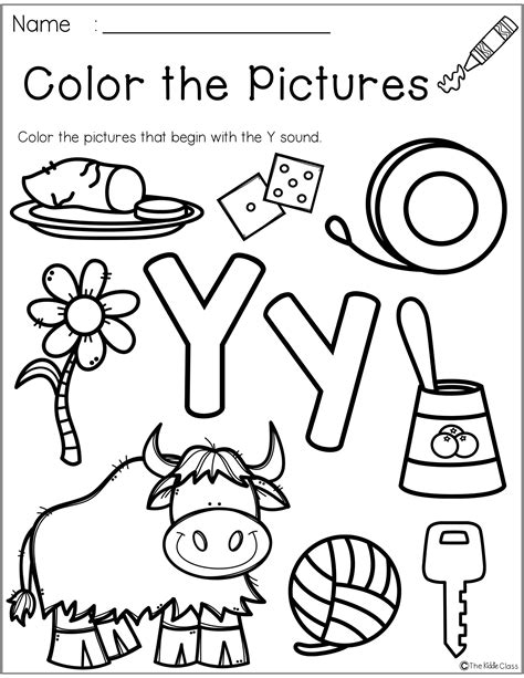 Free Letter Y Phonics Worksheet For Preschool Beginning Sounds Of Y Worksheet - Sounds Of Y Worksheet