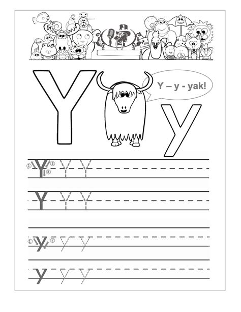 Free Letter Y Writing Practice Worksheet Kindergarten Worksheets Letter Y Worksheets For Kindergarten - Letter Y Worksheets For Kindergarten