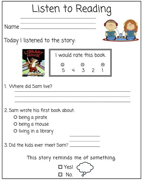Free Listening Comprehension Worksheets For Grade 1 And Listening Comprehension Kindergarten Worksheet - Listening Comprehension Kindergarten Worksheet