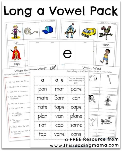 Free Long A Vowel Printable Pack Long A Short A Word Sort - Long A Short A Word Sort
