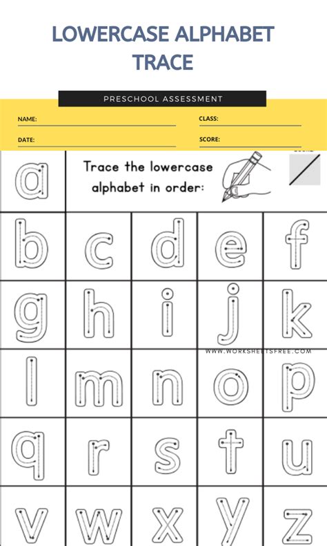 Free Lowercase Alphabet Letters Tracing Worksheet Kindergarten Worksheets Lowercase Alphabet Tracing Worksheet - Lowercase Alphabet Tracing Worksheet