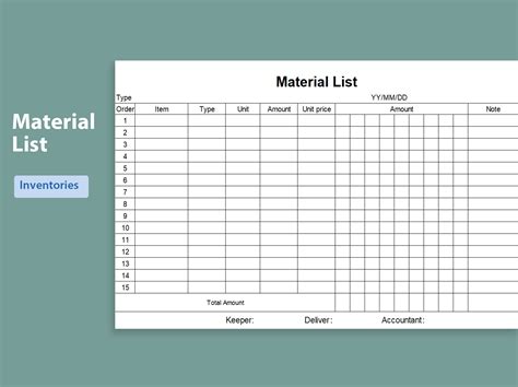 Free Materials List
