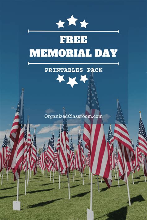 Free Memorial Day Printables Pack Organized Classroom Memorial Day Worksheets For Kindergarten - Memorial Day Worksheets For Kindergarten