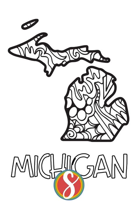 Free Michigan Coloring Pages Stevie Doodles Michigan State Coloring Page - Michigan State Coloring Page