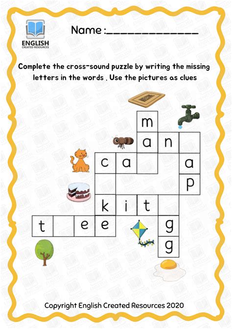 Free Mini Crossword Puzzles Worksheet Kindergarten Worksheets Kindergarten Crosswords - Kindergarten Crosswords