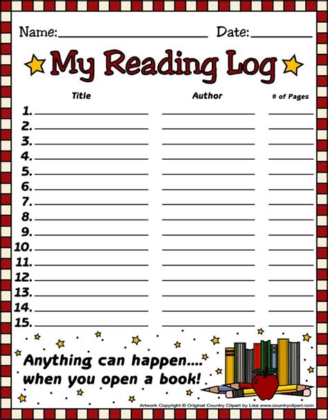 Free Monthly Reading Log Template Kindergarten And First Reading Log Template Kindergarten - Reading Log Template Kindergarten