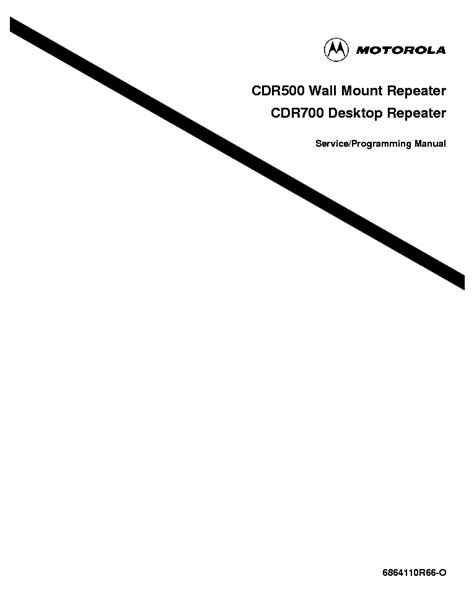 free motorola cdr700 repeater programming manual