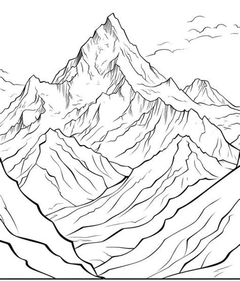Free Mountain Coloring Pages Amp Book For Download Rocky Mountains Coloring Page - Rocky Mountains Coloring Page