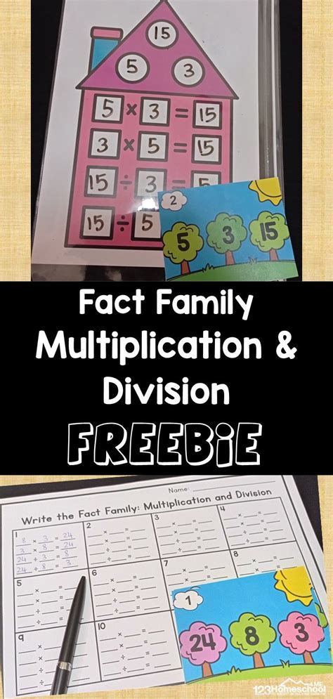 Free Multiplication Amp Division Fact Family Task Cards Multiplication Division Fact Family - Multiplication Division Fact Family