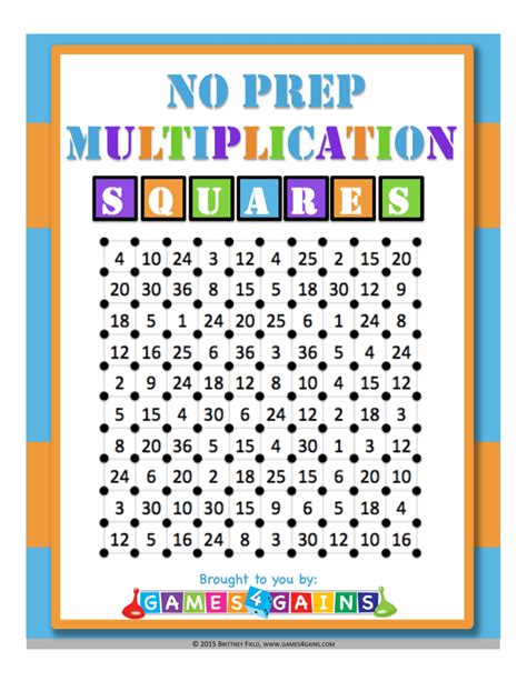 Free Multiplication Games At Timestables Com Math Facts 4 - Math Facts 4