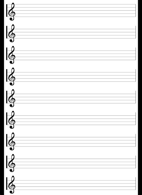 Free Music Blank Sheet Music Manuscript Paper For Music Writing Paper To Print - Music Writing Paper To Print