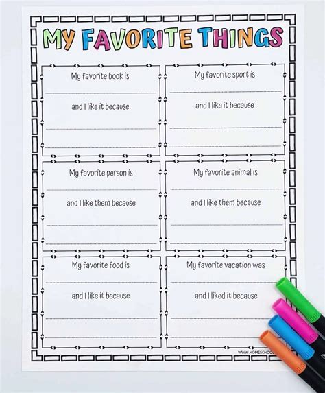 Free My Favorite Things Worksheet Homeschool Of 1 My Favorite Book Worksheet - My Favorite Book Worksheet