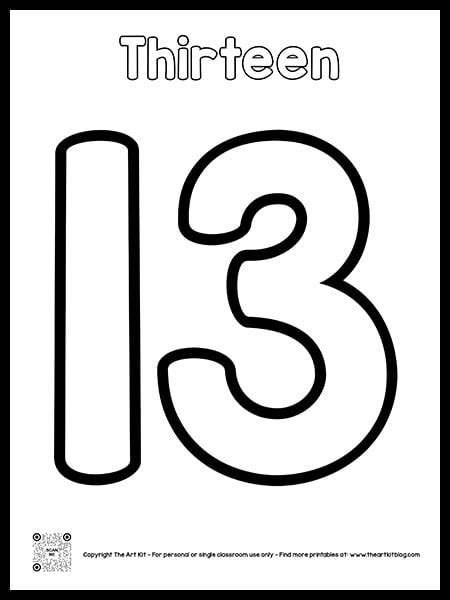 Free Number 13 Colouring Page Colouring Sheet Twinkl Number 13 Coloring Pages - Number 13 Coloring Pages