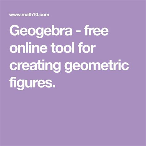 Free Online Geometric Tool Math10 Geometry Shapes Math Tool - Geometry Shapes Math Tool