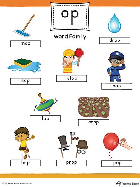 Free Op Word Family Worksheets For Kindegrarten Word Family Worksheets Kindergarten - Word Family Worksheets Kindergarten