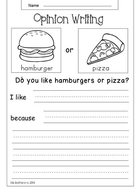 Free Opinion Writing Worksheet Kindermomma Com Kindergarten Opinion Writing Worksheets - Kindergarten Opinion Writing Worksheets