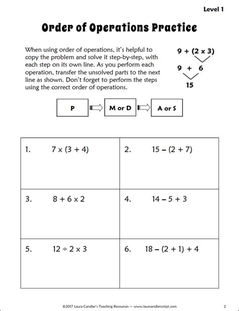 Free Order Of Operations Activity Cognitive Cardio Math Sequence Activities For 5th Grade - Sequence Activities For 5th Grade