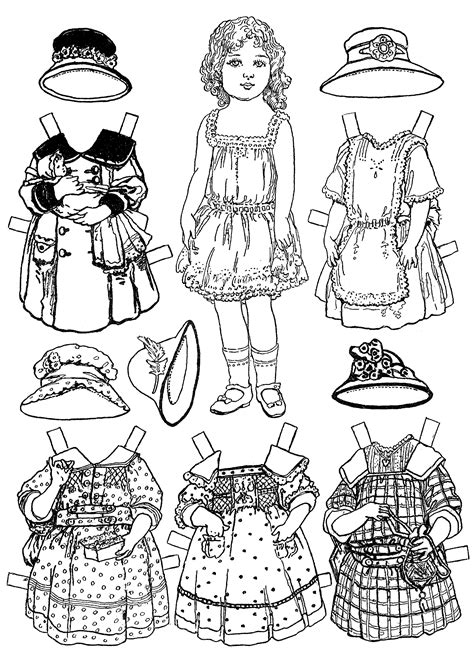 Free Paper Doll Coloring Page Coloring Page Printables Paper Doll Printable Coloring Pages - Paper Doll Printable Coloring Pages