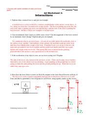 Free Particle Model Worksheet 2 Interactions Answers Worm Comparison Worksheet Answers - Worm Comparison Worksheet Answers