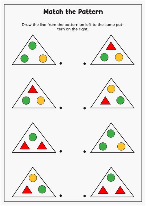 Free Pattern Matching Worksheets For Preschoolers Unlocking Young Matching Activity For Preschoolers - Matching Activity For Preschoolers