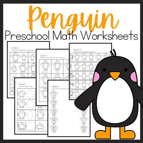 Free Penguin Math Worksheets For Preschoolers Homeschool Preschool Penguin Worksheets For Kindergarten - Penguin Worksheets For Kindergarten