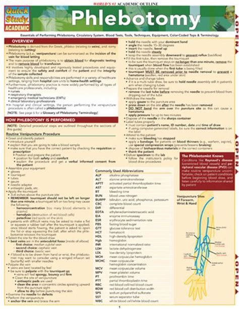 Free Phlebotomy Study Guide Pdf