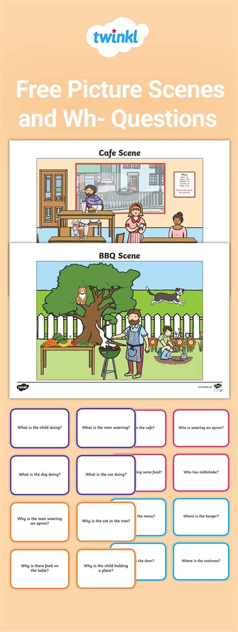 Free Picture Scenes Amp Wh Question Cards Twinkl Wh Question Worksheet Preschool  - Wh Question Worksheet Preschool;