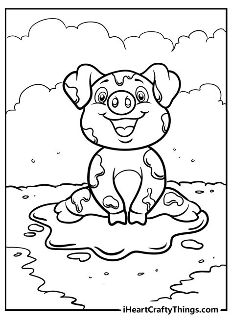 Free Pig Coloring Pages For Kids Everydaychaosandcalm Com Cute Pigs Coloring Pages - Cute Pigs Coloring Pages
