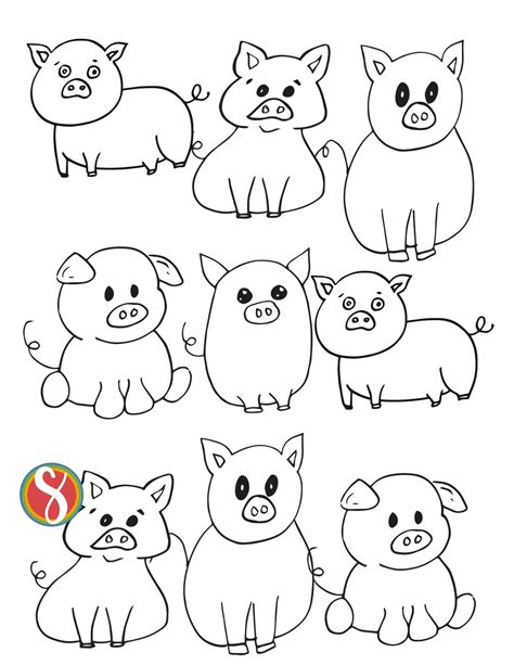 Free Pig Coloring Pages Stevie Doodles Cute Pigs Coloring Pages - Cute Pigs Coloring Pages