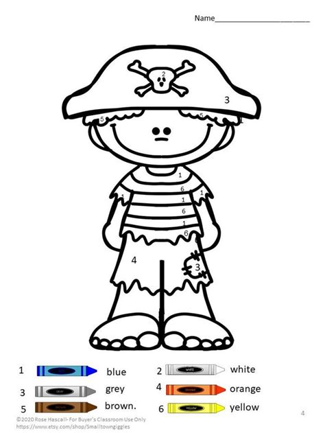 Free Pirate Color By Number Printable Worksheets For Hidden Picture Color By Number Printables - Hidden Picture Color By Number Printables