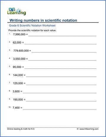 Free Place Value And Scientific Notation Worksheets Scientific Notation Worksheet Grade 10 - Scientific Notation Worksheet Grade 10