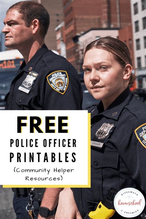 Free Police Officer Printables Homeschool Giveaways Community Helper Police Officer - Community Helper Police Officer