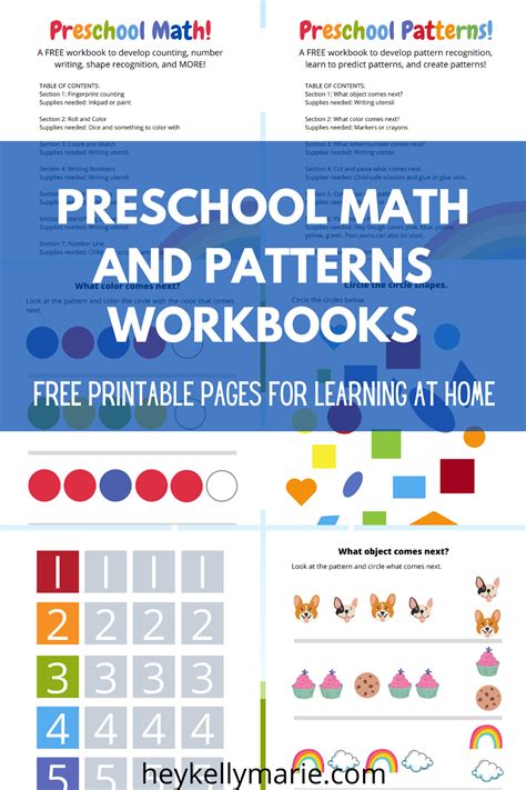 Free Preschool Math Workbook For Learning At Home Math For Preschoolers - Math For Preschoolers