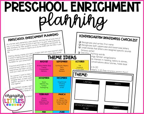 Free Preschool Planning Pages Engaging Littles Preschool Planning Sheets - Preschool Planning Sheets