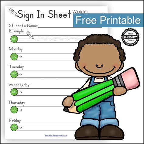 Free Preschool Sign In Sheet Developmentally Appropriate Preschool Sign In Sheet - Preschool Sign In Sheet