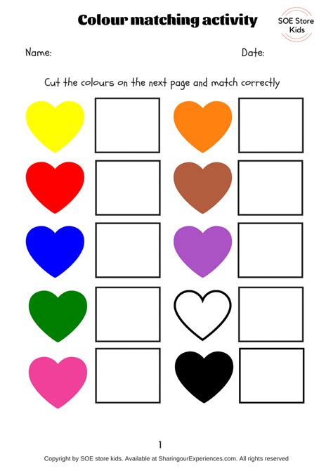 Free Primary Matching Color Printables My Playschool Printables Matching Colors Worksheet - Matching Colors Worksheet