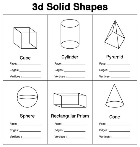 Free Printable 3d Shapes Worksheets For 2nd Class 3d Shapes Second Grade - 3d Shapes Second Grade