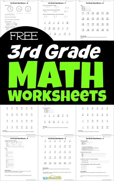 Free Printable 3rd Grade Math Minutes Worksheets Pdf Minute Math Answer Key - Minute Math Answer Key