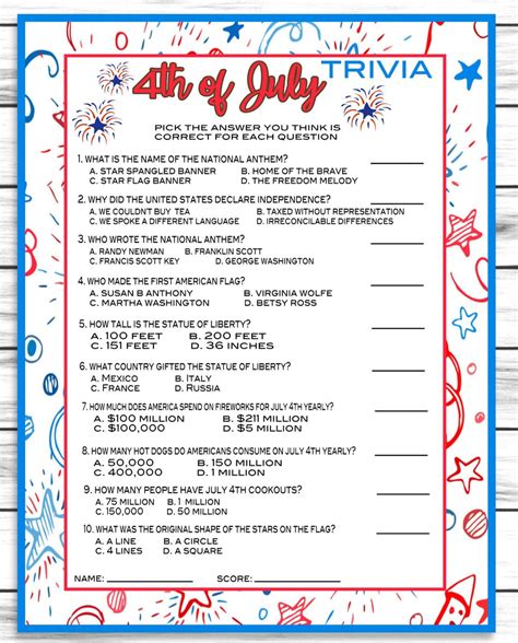 Free Printable 4th Of July Trivia Cards Hey March Trivia Questions And Answers Printable - March Trivia Questions And Answers Printable