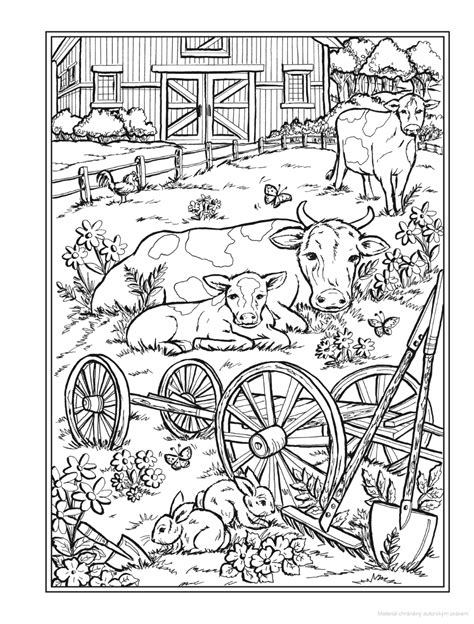 Free Printable Adult Coloring Country Farm Scenes Farm Coloring Pages For Adults - Farm Coloring Pages For Adults